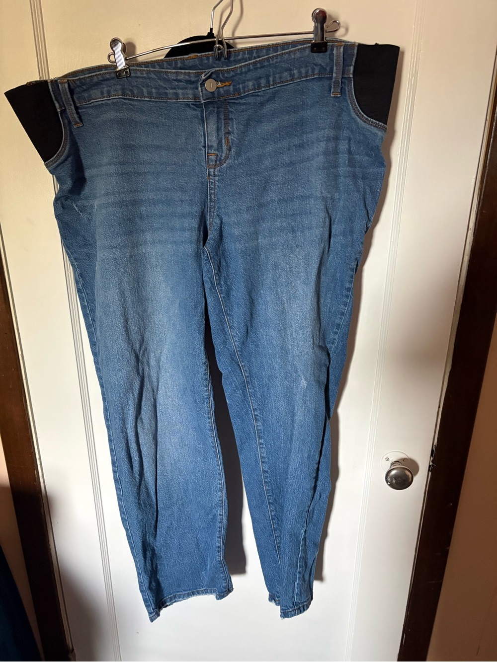 Isabel Maternity by Ingrid & Isabel Blue Denim Jeans with Black Maternity Panels